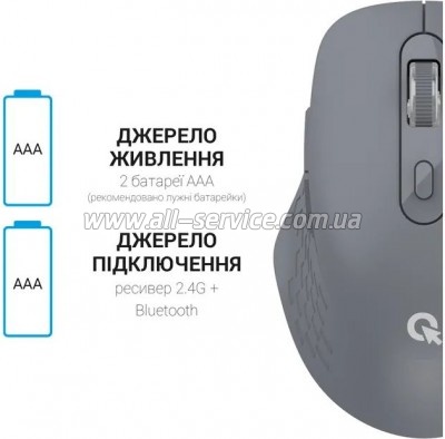  OfficePro M230G Silent Click Wireless/Bluetooth Gray (M230G)