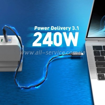 ���� ������ USB-C to USB-C 0.8m USB4 40Gbps 240W 48V/5A 8K60Hz premium J5create (JUC29L08-N)