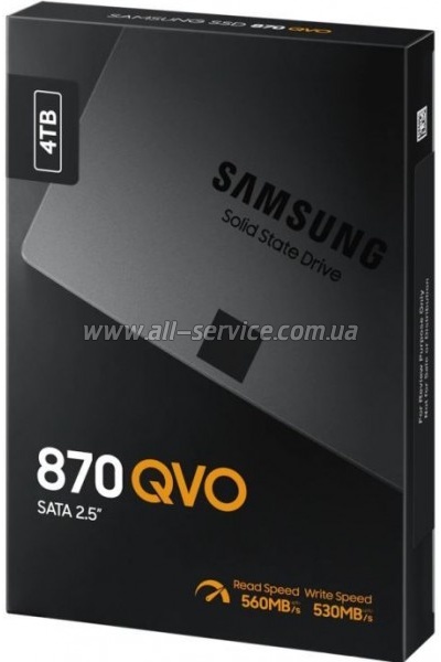 SSD  Samsung 870 QVO 4TB SATAIII 3D NAND QLC (MZ-77Q4T0BW)
