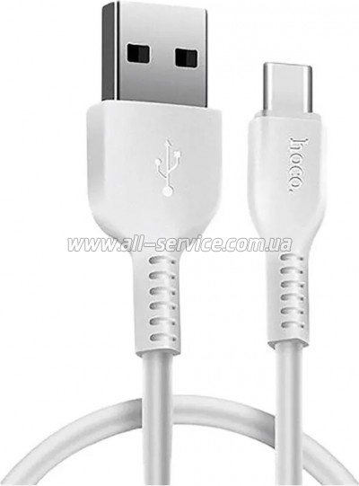���� ������ USB 2.0 AM to USB-C 3.0m 2A X20 white HOCO (6957531068976)