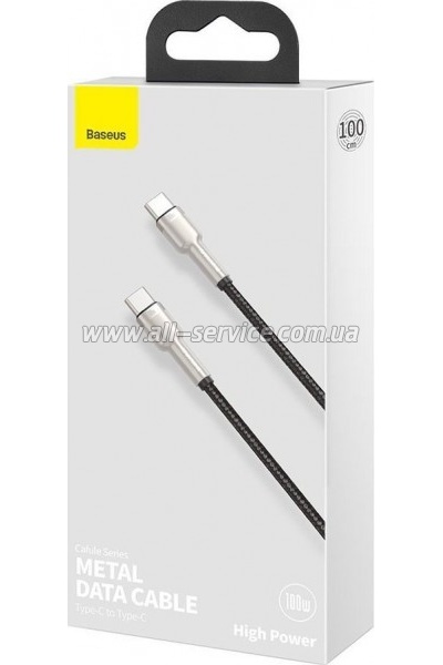 ���� ������ USB-C to USB-C 1.0m 100W metal black Baseus (CATJK-C01)