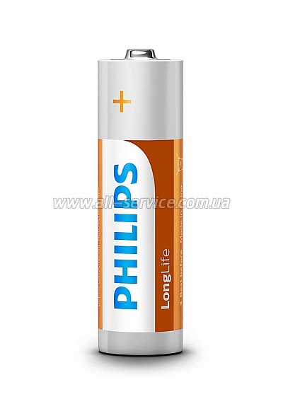  Philips LongLife Zinc Carbon AA BLI 4 (R6L4B/10)