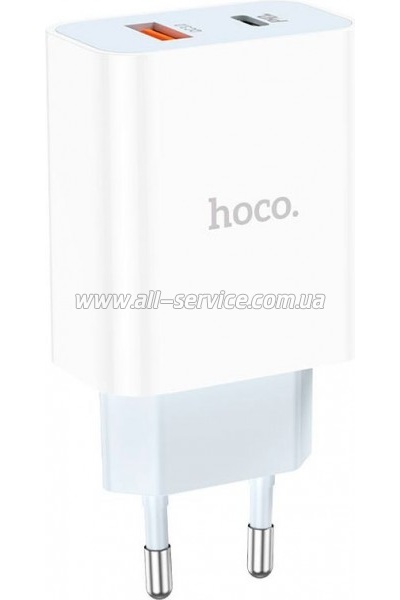 �������� ������� HOCO C97A 1xUSB-C PD 20W + 1xUSB QC3.0 White (6931474766076)