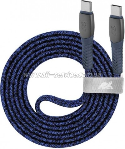 ���� ������ USB-C to USB-C 1.2m USB 2.0 3� 60W blue RivaCase (PS6105 BL12)