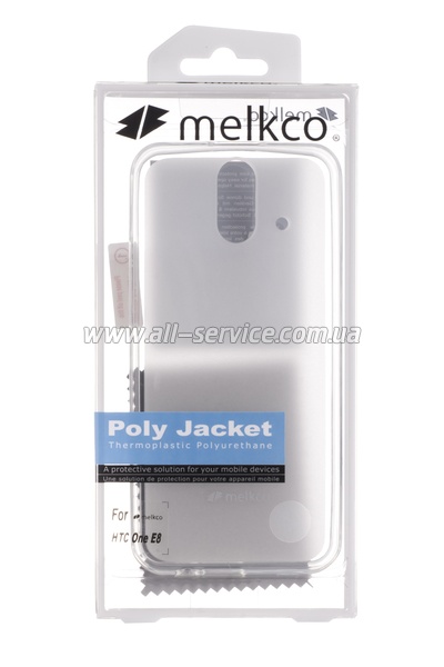  MELKCO HTC One E8 Poly Jacket TPU Transparent