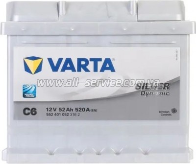 ���������� ������������ Varta Silver Dynamic 52�h (552401052)