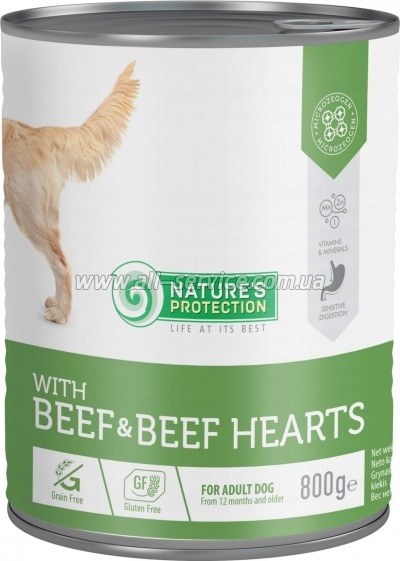 Консервы для собак Nature's Protection with Beef&Beef Hearts 800г (KIK45603) Консервы для собак Nature's Protection with Beef&Beef Hearts 800г (KIK45603)