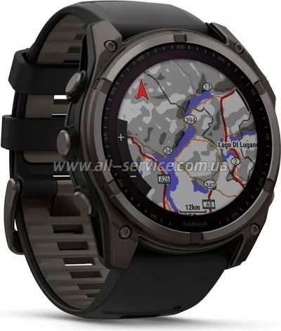 �����-���� Garmin fenix 8 51mm,Saph Solar,CrbnGry Ti/Blk,Blk/PblGryBnd (010-02907-11)
