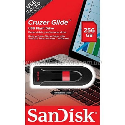  256GB SanDisk Cruzer Glide USB 3.0 (SDCZ60-256G-B35)