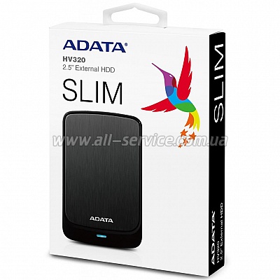  ADATA 2.5" USB 3.2 2TB HV320 Black (AHV320-2TU31-CBK)