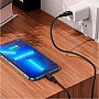 ���� ������ USB-C to Lightning 1.0m Cool silicone PD 20W X90 black HOCO (6931474788382)