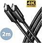 ���� ������ USB-C to USB-C 2.0m USB 3.2 Gen 2 PD 100W 5A 4K black AXAGON (BUCM32-CM20AB)