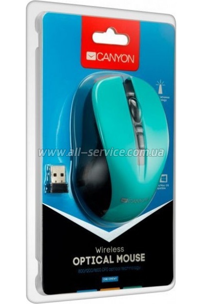  Canyon CNE-CMSW1GR Wireless Black-Green (CNE-CMSW1GR)