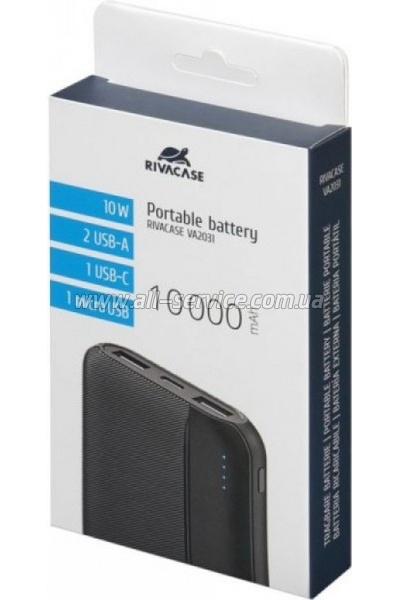 ������� ������������� RivaCase 10000mA PD 10W black (VA2031)