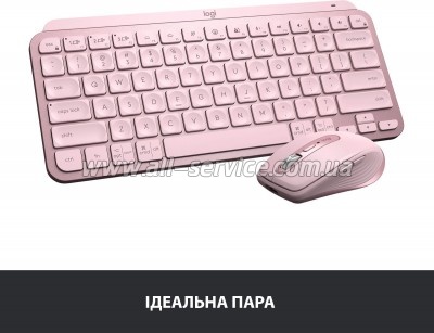  Logitech MX Keys Mini Wireless Illuminated UA Rose (920-010500)