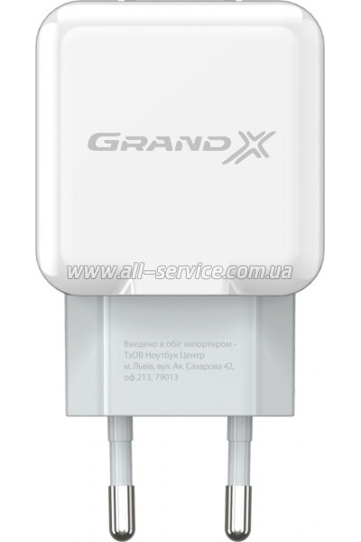 �������� ������� Grand-X 5V 2.1A White (CH-03W)