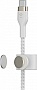 ���� ������ USB-C to Lightning 1.0m BRAIDED SILICONE white Belkin (CAA011BT1MWH)