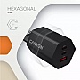 �������� ������� Canyon HEXAGON 65 GaN 65W 2xPD 1xQC EU Black (CND-CHAHEX65B)