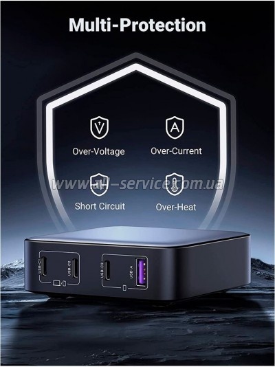�������� ������� Ugreen 4xUSB 100W GAN Black CD328 (90928)