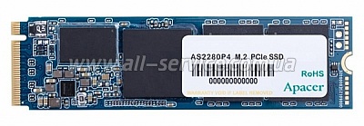 SSD  APACER AS2280P4 512GB PCIe 3.0x4 M.2 (AP512GAS2280P4-1)