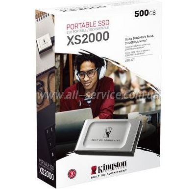  SSD USB Type-C 500GB XS2000 Kingston (SXS2000/500GA)