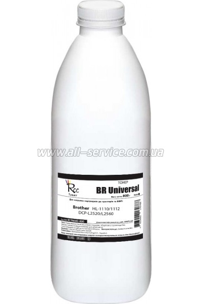Тонер RC универсальный Brother HL-1110/ 1112/ DCP-L2520/ L2560 бутль 800г (RCTN580-800) Тонер RC универсальный Brother HL-1110/ 1112/ DCP-L2520/ L2560 бутль 800г (RCTN580-800)