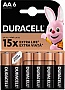 Батарейка Duracell AA MN1500 LR06 *6 (5007757) Батарейка Duracell AA MN1500 LR06 *6 (5007757)