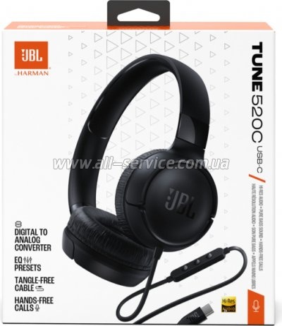  JBL Tune 520C USB-C Black (JBLT520CBLK)