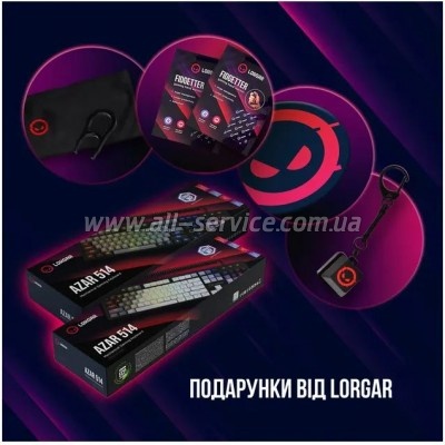  Lorgar Azar 514 RGB USB UA Black (LRG-GK514B-UA)