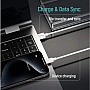 ���� ������ USB 2.0 AM to USB-C 2.0m 3A zinc alloy braided white ColorWay (CW-CBUC099-WT)