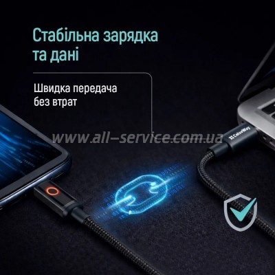 ���� ������ USB-C to USB-C 1.0m 3A PD60W black ColorWay (CW-CBPDCC103-BK)