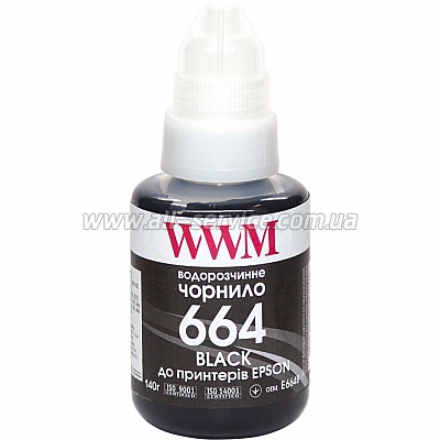  WWM 664  Epson L110/ L210/ L300 140 Black (E664B)