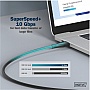 ���� ������ USB-C to USB-C 1.0m USB 3.2 Gen2 10G 100W 4K silicone black Digitus (AK-300342-010-S)