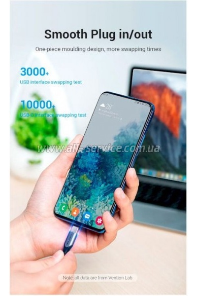 ���� ������ USB 2.0 AM to 2�USB-C M 1.0m 2.4� 480Mbps Aluminum Vention (CQOHF)