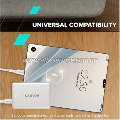 ������� ������������� Canyon 5000mAh OnPower 500 PD 20W Magnetic MagSafe Grey (CNS-CPB500G)