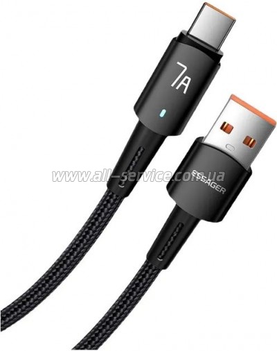 ���� ������ USB 2.0 AM to USB-C 2.0m 100W black Essager (EXC7A-CGA01-P)