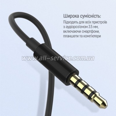  ColorWay Slim 3.5 mm Wired Earphone Blast 1 Black (CW-WD01BK)