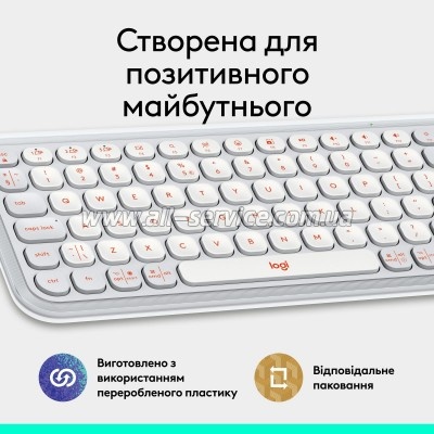  Logitech POP Icon Keys Bluetooth UA Off-White (920-013072)