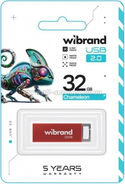  Wibrand 32GB Chameleon Red USB 2.0 (WI2.0/CH32U6R)