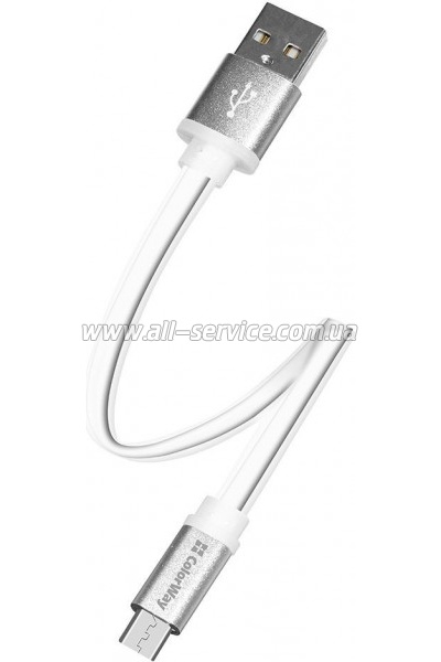 ���� ������ USB 2.0 AM to Micro 5P 0.25m white ColorWay (CW-CBUM-MUM25W)