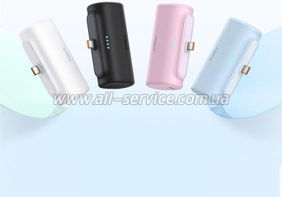   Baseus Compact 4900mAh 20W Lightning, Black (PPWC05I) (P10068304112-00)