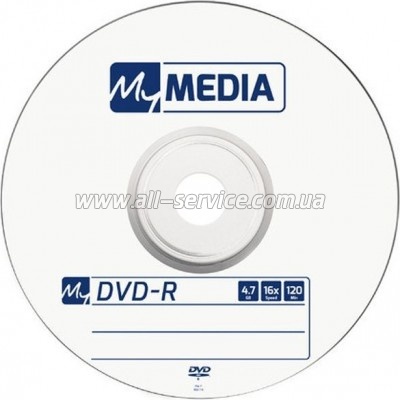  DVD MyMedia DVD-R 4.7GB 16X Wrap MATT SILVER 50 (69200)