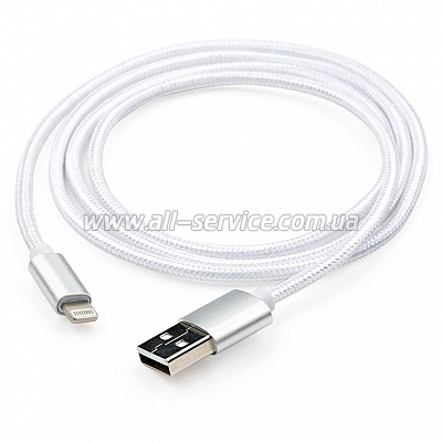   USB 2.0 AM to Lightning 1m nylon silver Vinga (VCPDCLNB1S)