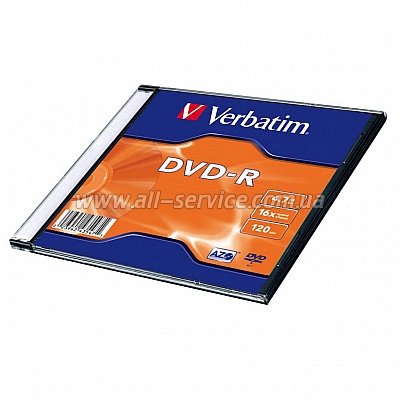  Verbatim DVD-R 4.7 GB/120 min 16x Slim SC 1 (43547)