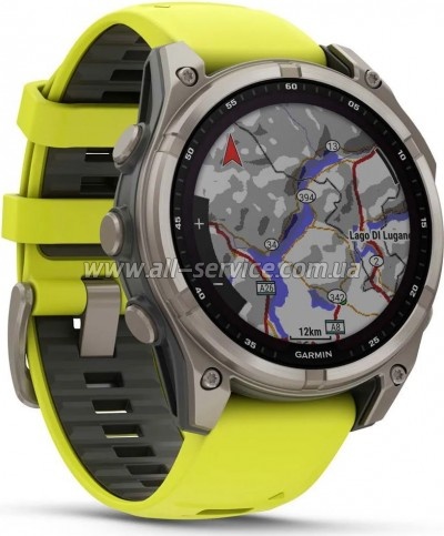 - Garmin fenix 8 47mm,Saph Solar, BareTi/Graphite,AmpYe/GrphBnd (010-02906-21)