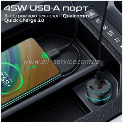 �������� ������� Promate 2xUSB-C PD + USB-A QC3.0 (powerdrive-230)