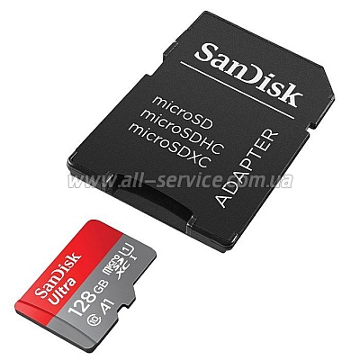   SanDisk 128GB microSD class 10 UHS-I Ultra (SDSQUAB-128G-GN6MA)