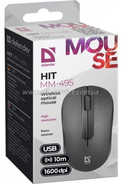  Defender Hit MM-495 Wireless Black (52495)