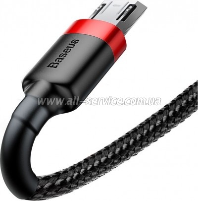 ���� ������ USB 2.0 AM to Micro 5P 1.0m Cafule 2.4A red + black Baseus (CAMKLF-B91)