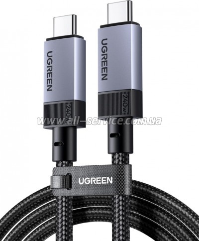 ���� ������ USB-C to USB-C 2.0m 240W 10Gbps braided black Ugreen (95619)